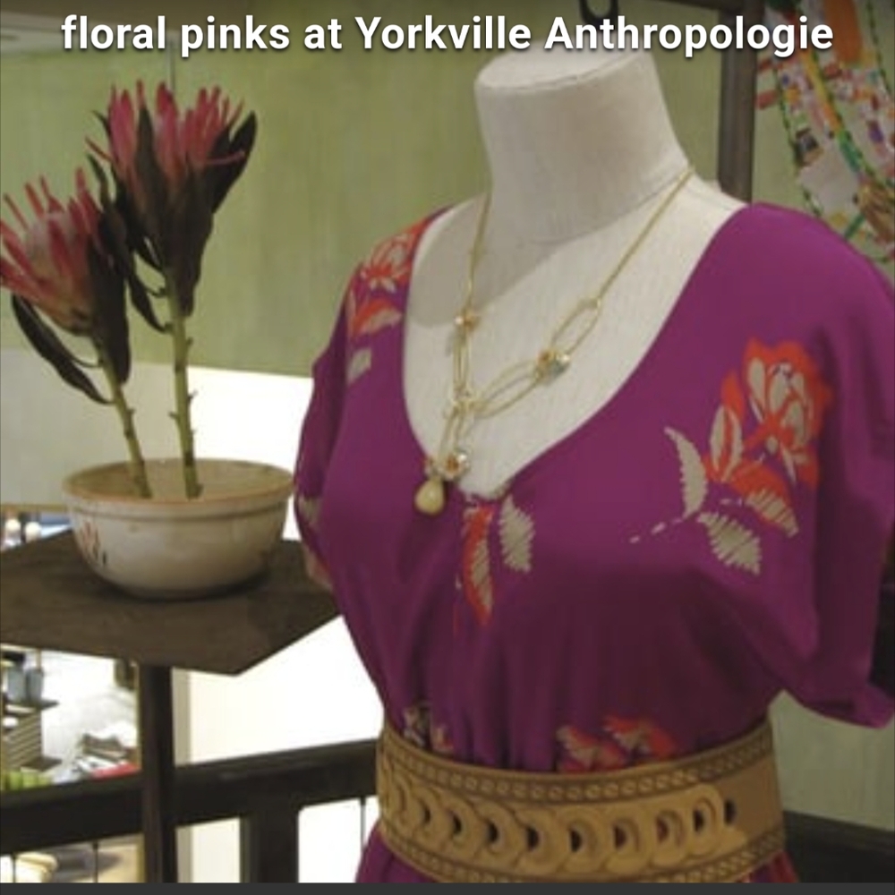Anthropologie Pink Floral Dress